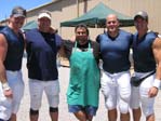 Brandon Molale on the set of The Longest Yard