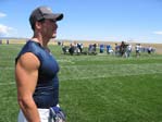 Brandon Molale on the set of The Longest Yard